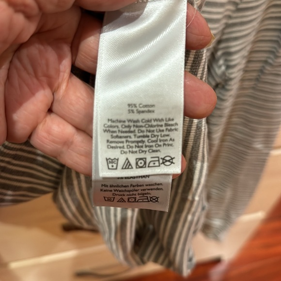 Stripped grey and white turtleneck Eddie Bauer - Picture 5 of 5